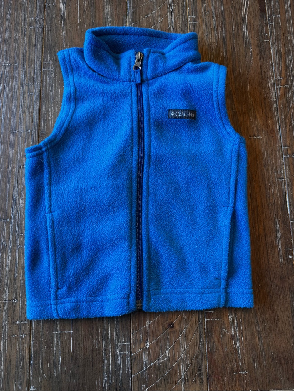 Columbia Kids Royal Blue Fleece Vest - Sleeveless Zip Jacket